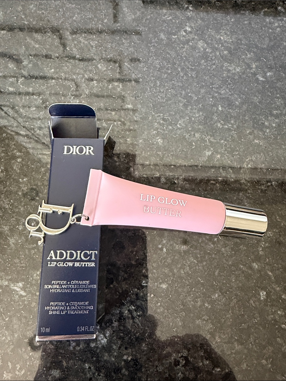 Dior Lip Glow Butter Tube in Soft Pink with Navy Box